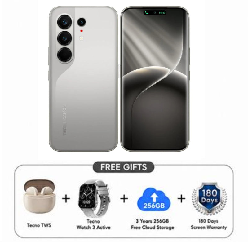 Pre-Order Tecno Camon 50 Ultra - 12GB / 256GB / 6.78" Curved AMOLED / 5G / Nebula Titanium - Mobile