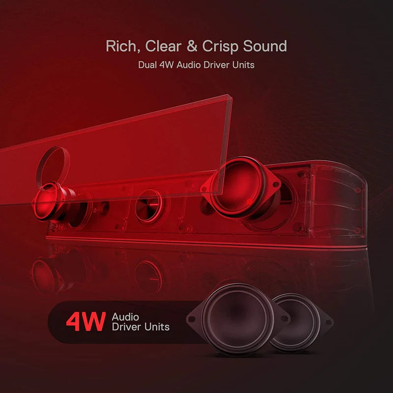 Redragon ADIEMUS GS560 Wired Soundbar - RGB / 3.5mm / USB / Black