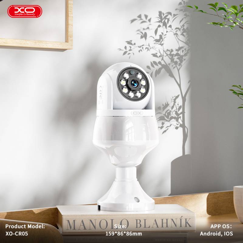 XO CR05 Magic Bulb 300W Pixel Camera - 3MP / 2.4G / WiFi / Bluetooth / E27 Network - White