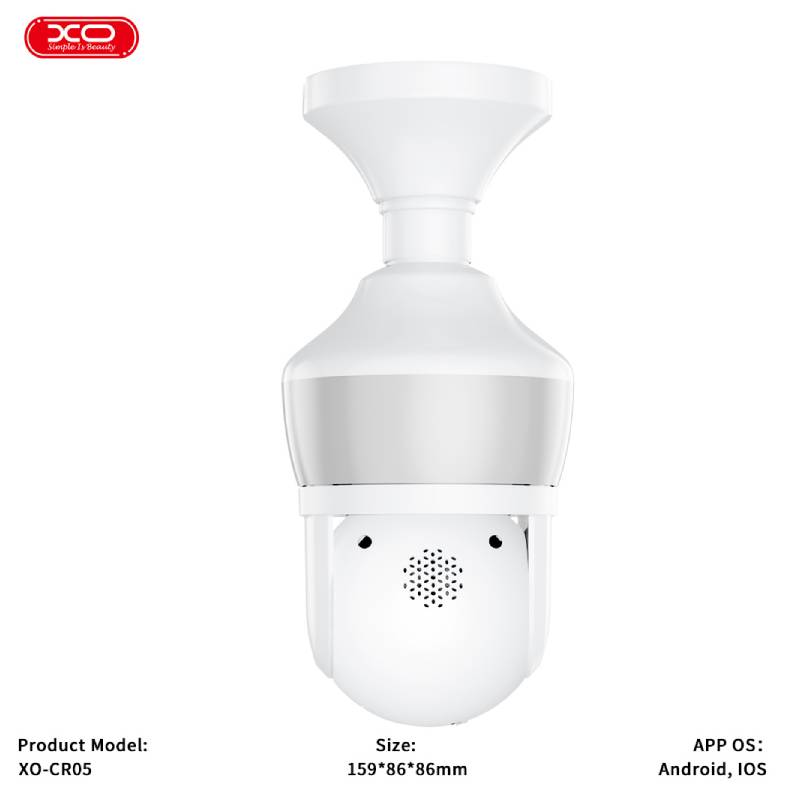 XO CR05 Magic Bulb 300W Pixel Camera - 3MP / 2.4G / WiFi / Bluetooth / E27 Network - White