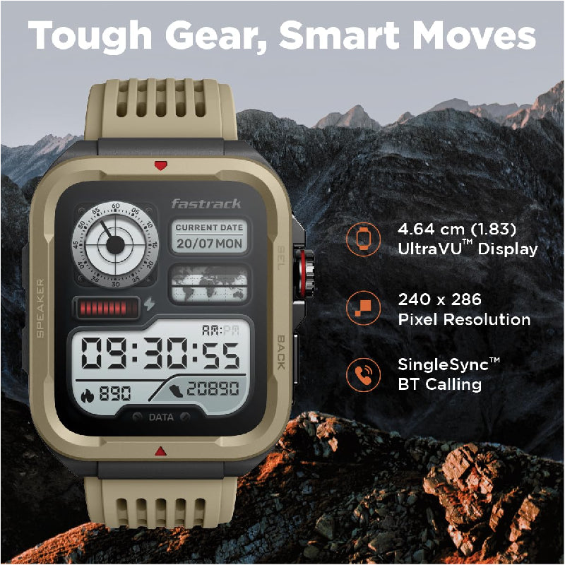 Fastrack Active Smart Watch - 1.83’’TFT / Bluetooth / Khaki Smart Watches