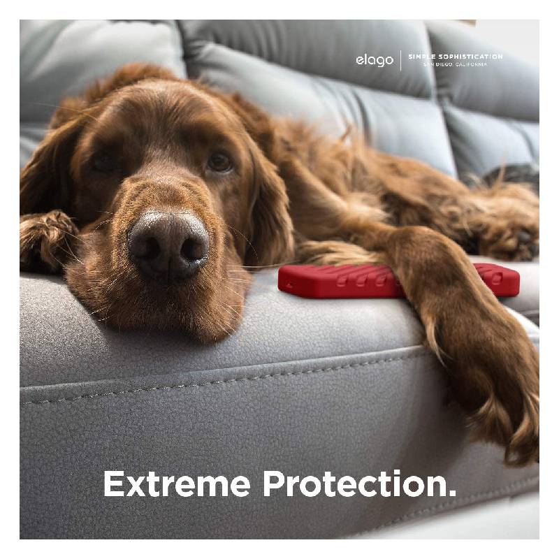 حافظة واقية إلاجو  حافظة التحكم عن بُعدتلفزيون Remote حافظة  ابل تلفزيون - مع حبل حمل - أحمر التعبئة والتغليفعبر الانترنت )