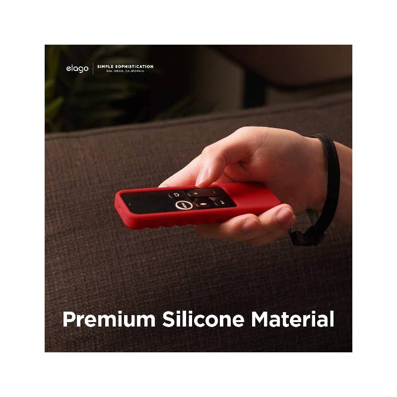 حافظة واقية إلاجو  حافظة التحكم عن بُعدتلفزيون Remote حافظة  ابل تلفزيون - مع حبل حمل - أحمر التعبئة والتغليفعبر الانترنت )