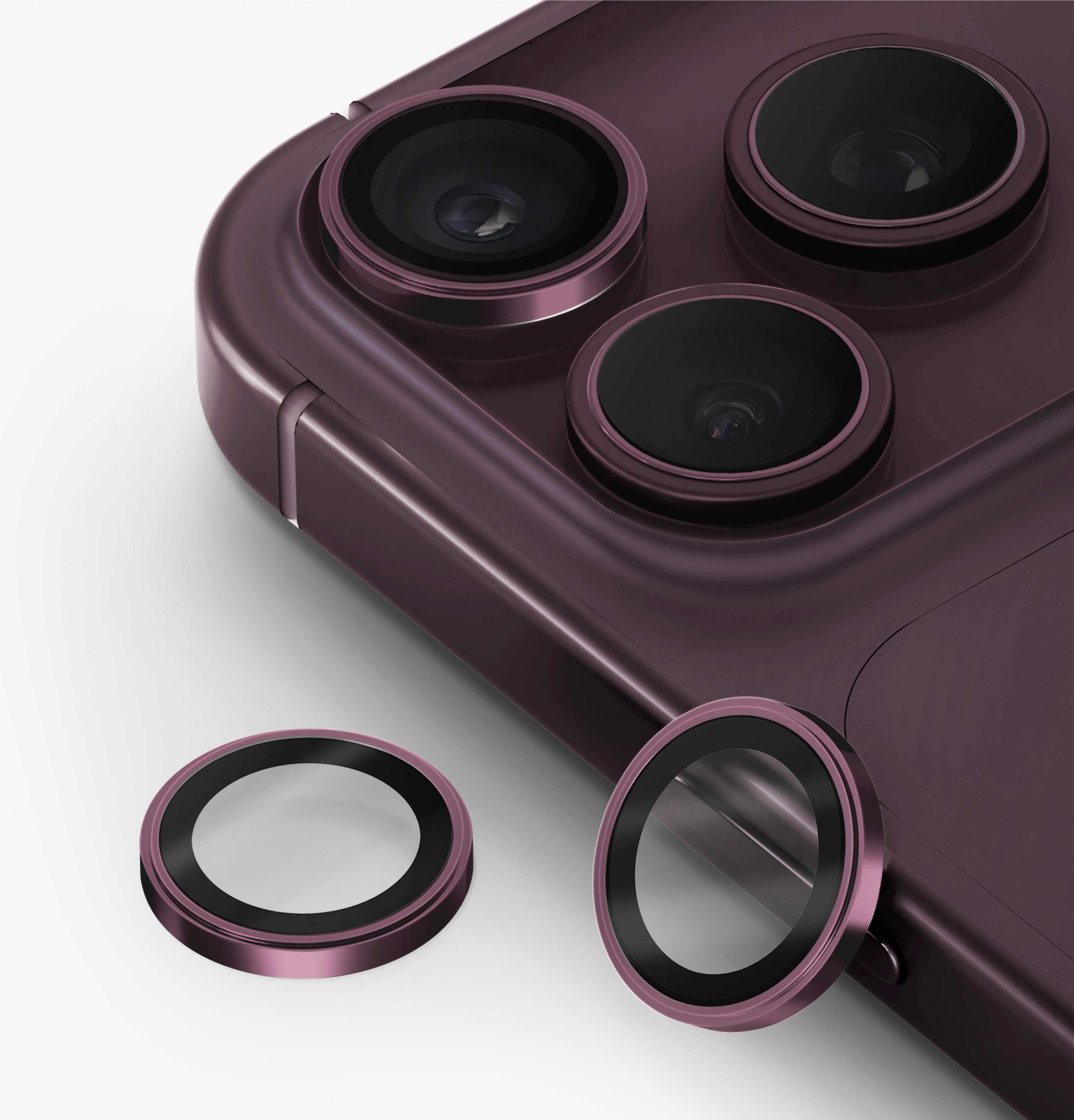 Uniq Optix Prime Camera Lens Protector / Apple iPhone 18 Pro / Apple iPhone 18 Pro Max / Apple iPhone 17 Pro / Apple iPhone 17 Pro Max - Burgundy Chrome