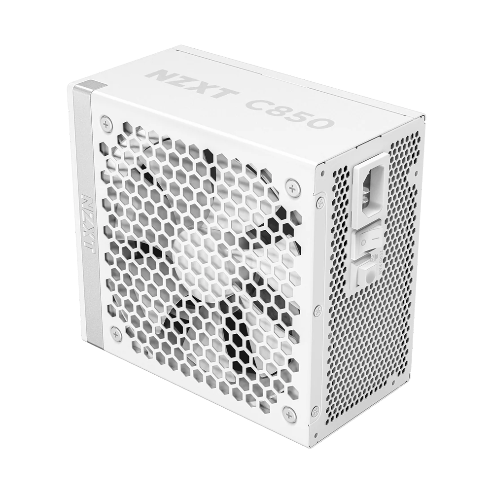 NZXT ATX 3.1 80 Plus Gold Fully Modular Low Noise Power Supply - 850W / White