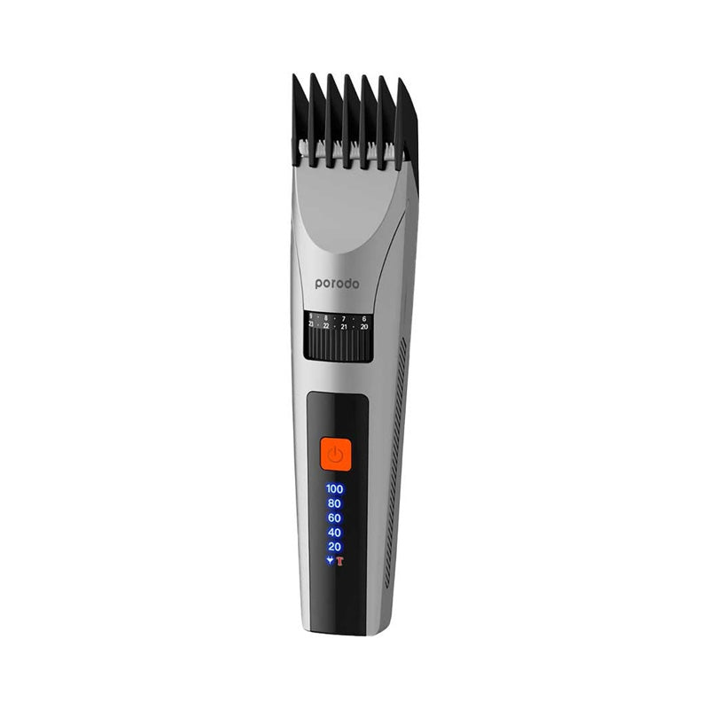 Porodo Lifestyle Cordless Hair Clipper With All-In-One Grooming Kit - Gray