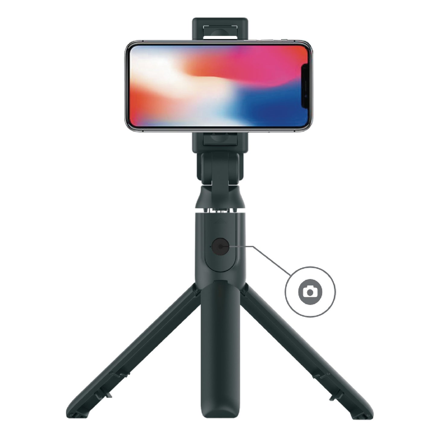 Porodo Bluetooth Selfie-Stick With Tripod - Black