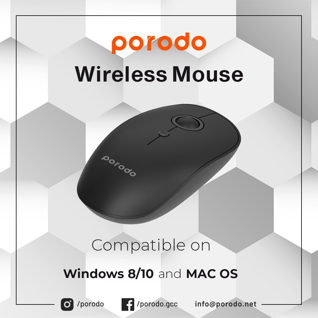 Porodo 2-in-1 Wireless Mouse