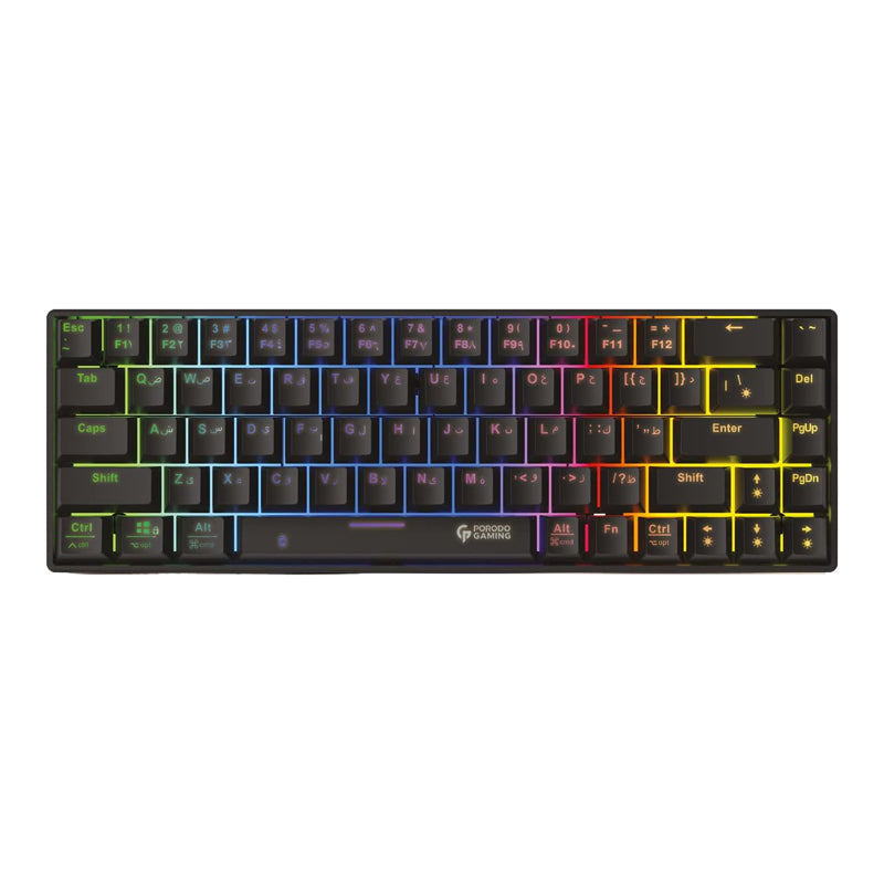 Gaming TKL Mechanical Keyboard - 1.5m / 1500mAh / Wired / Type-C / Arabic/English - Black