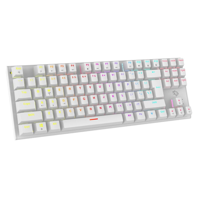 Gaming TKL Mechanical Keyboard - 1.5m / 1500mAh / Wired / Type-C / Arabic/English - White