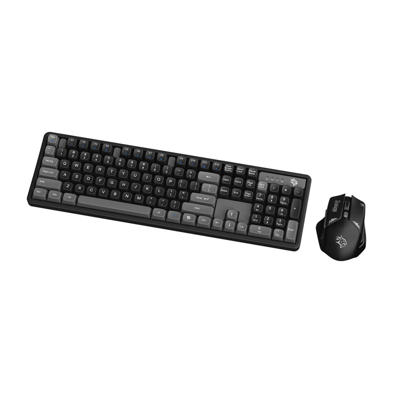 Porodo Gaming Wireless Keyboard Mouse Set - 2.4 GHz / 104 Keys / 1600 DPI / Arabic/English - Grey / B