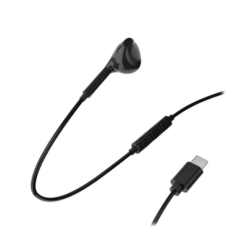 Powerology Type-C Connector Mono Earphone - Black