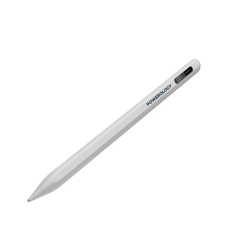 Powerology Digital Stylus Pen iPad Models - 130mAh / Type-C - White