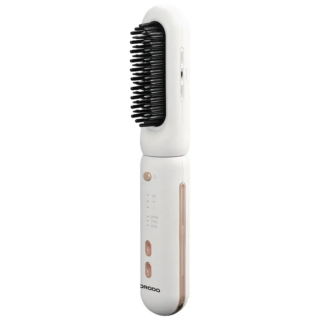 Porodo 3-In-1 Cordless Hair Styling Tool Hair Straightener & Curling Iron - White
