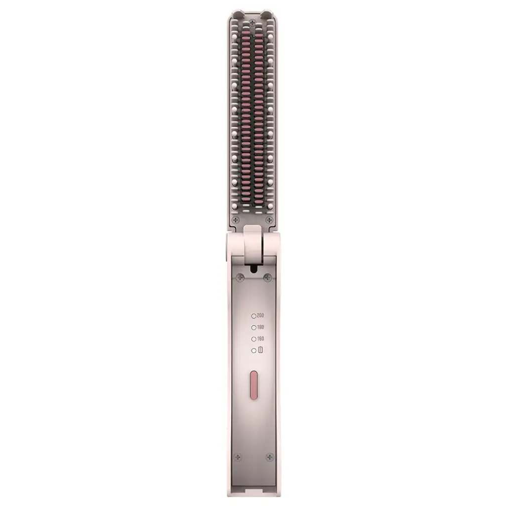 Porodo Foldable Mini Straightener Brush - Pink