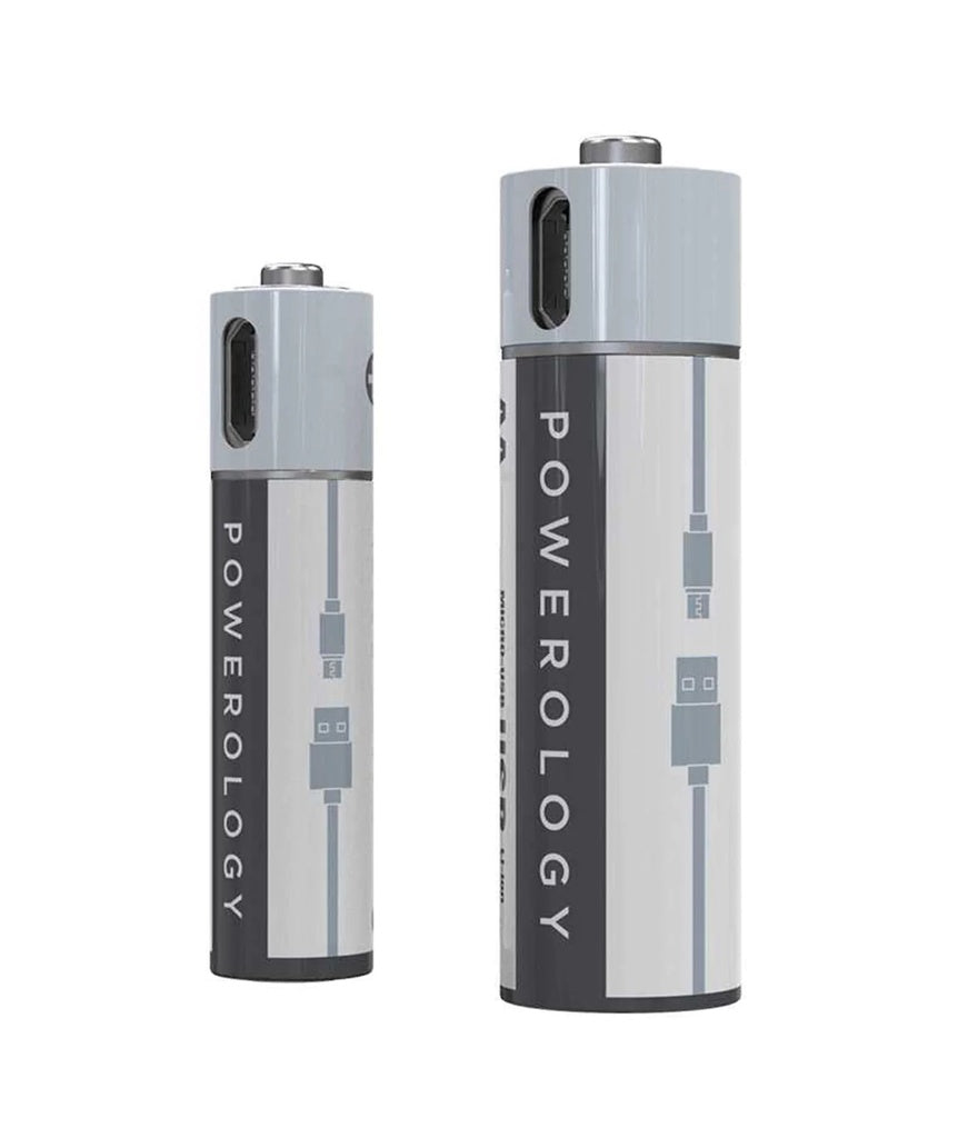 Powerology USB Rechargeable AAA Battery (2-Pack)