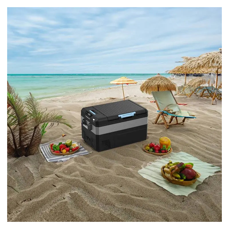 Powerology Smart Solar Recharge Fridge And Freezer Versatile Cooler For Outdoor Adventure - 55L / 20800mAh