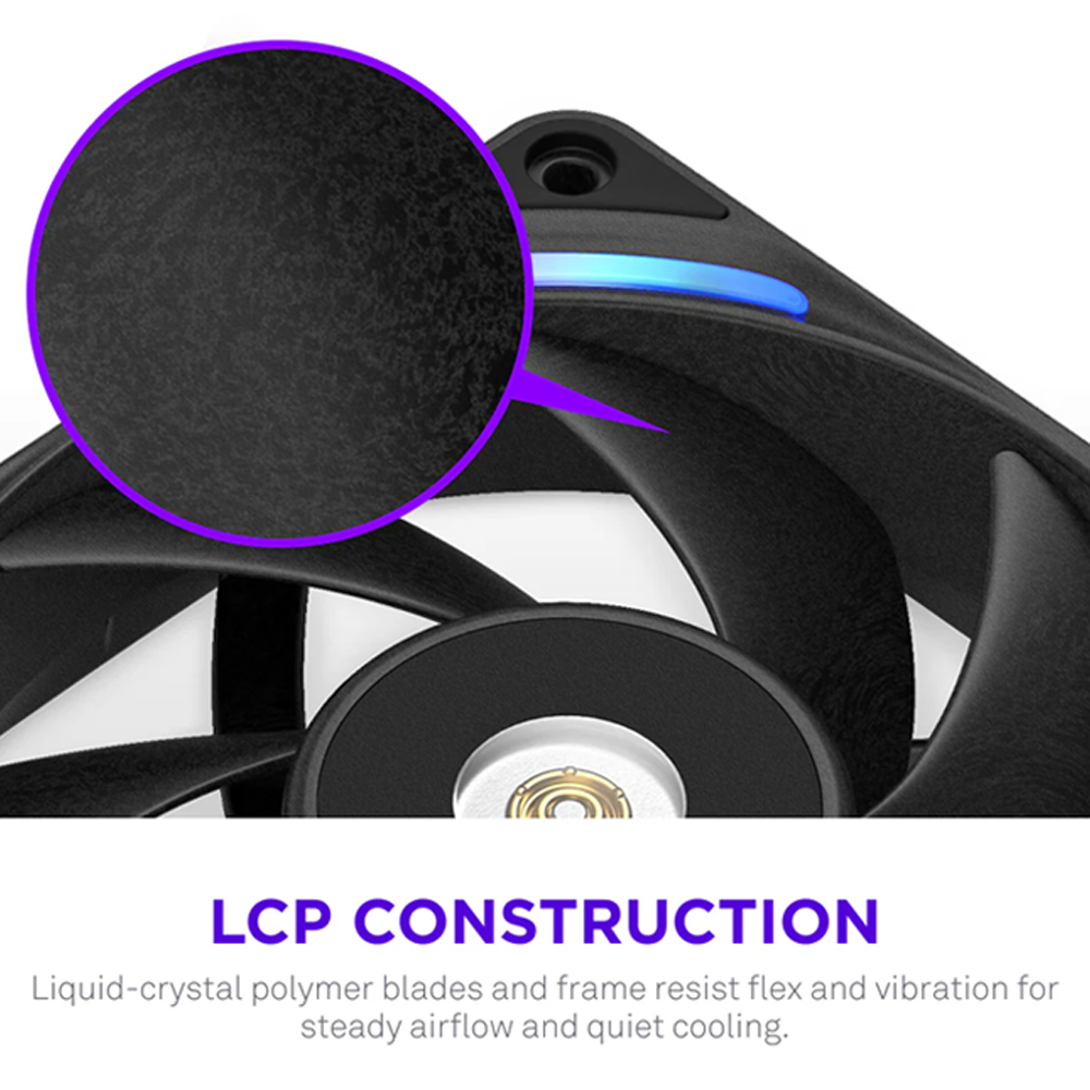 NZXT F120X Performance RGB Single Case Fan - 120mm / Black