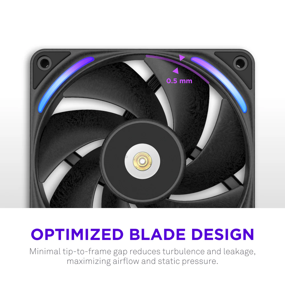 NZXT F120X Performance RGB Single Case Fan - 120mm / Black