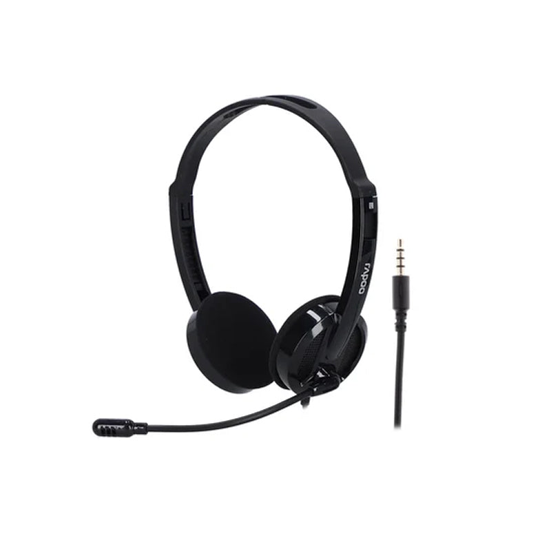 Rapoo H101 Wired Stereo Headset - 3.5mm Jack / Black