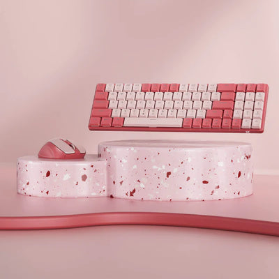 Redragon BS8772 Wireless Keyboard and Mouse Combo - Bean Red