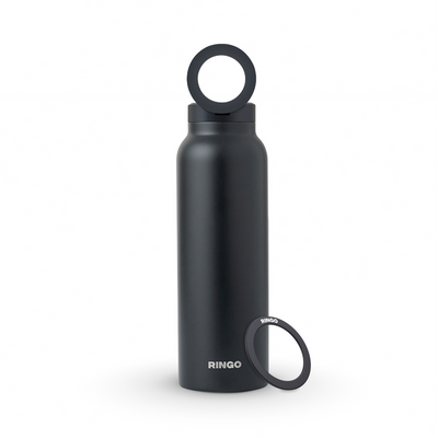 Ringo Insulated Water Bottle With Phone Holder - 950ml / Black