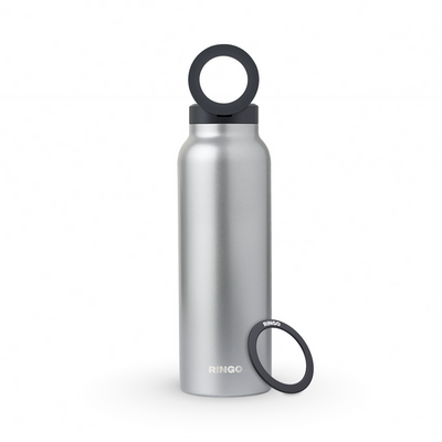 Ringo Insulated Water Bottle With Phone Holder - 950ml / Silver