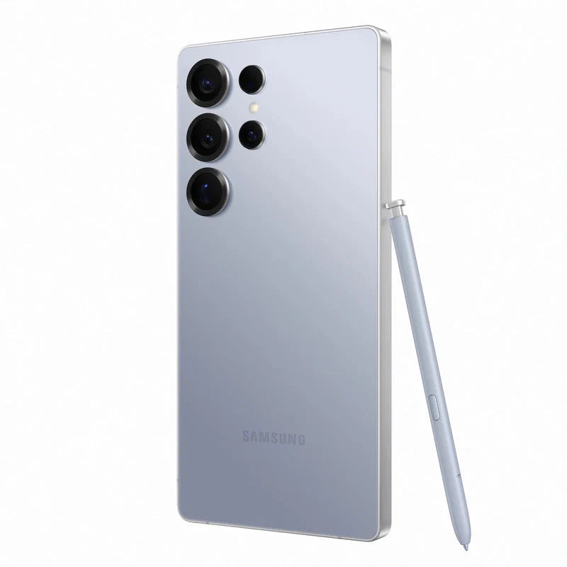 Bundle Offer - Samsung Galaxy S25 Ultra - 512GB / 6.9" Quad HD+ / Wi-Fi / 5G / Titanium Silver Blue - Mobile + Samsung Power Adapter - USB-C / 1.8 M / 45W / Black