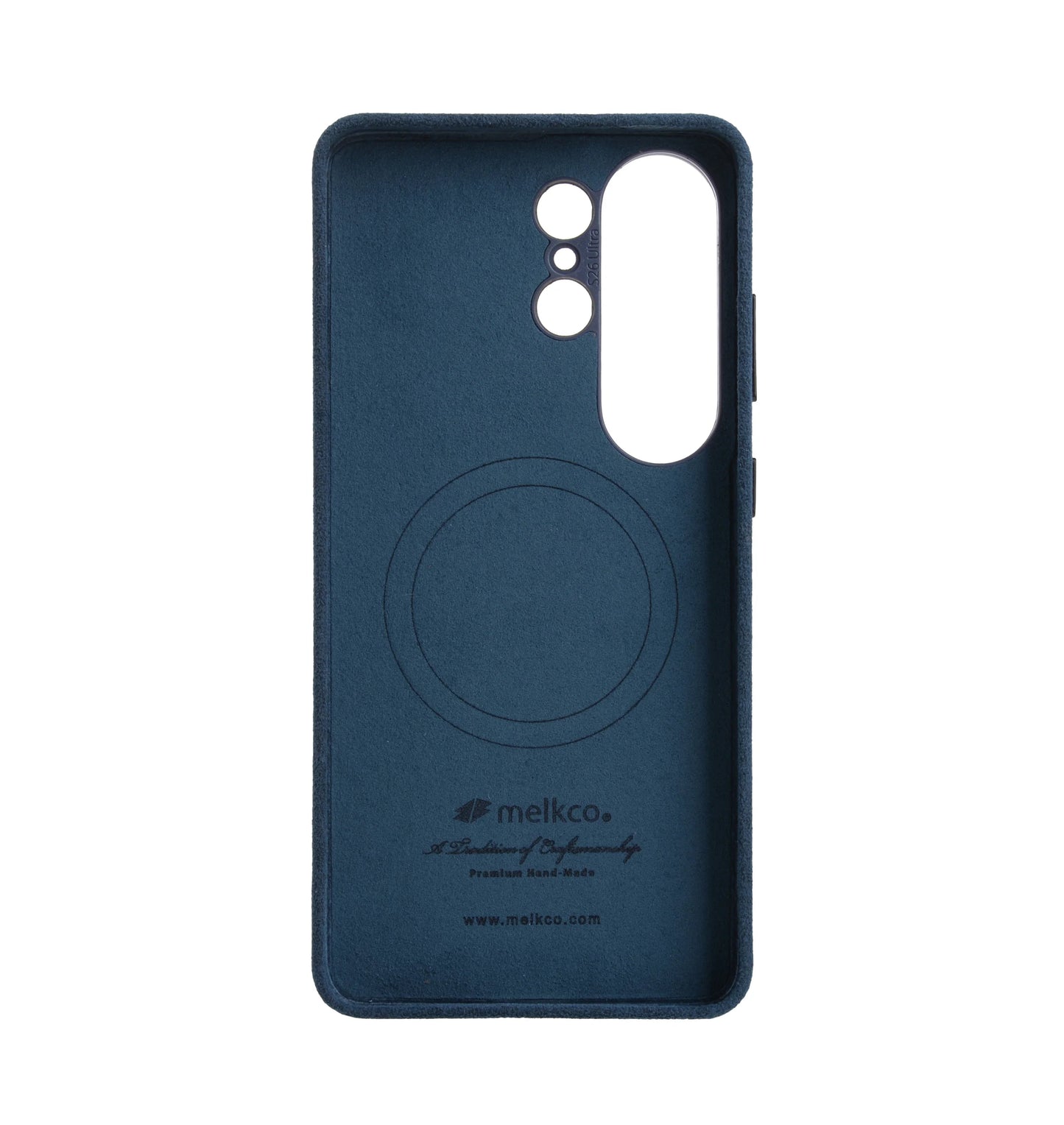Melkco Alcantara Magsafe Case For Samsung Galaxy S26 Ultra - Dark Blue