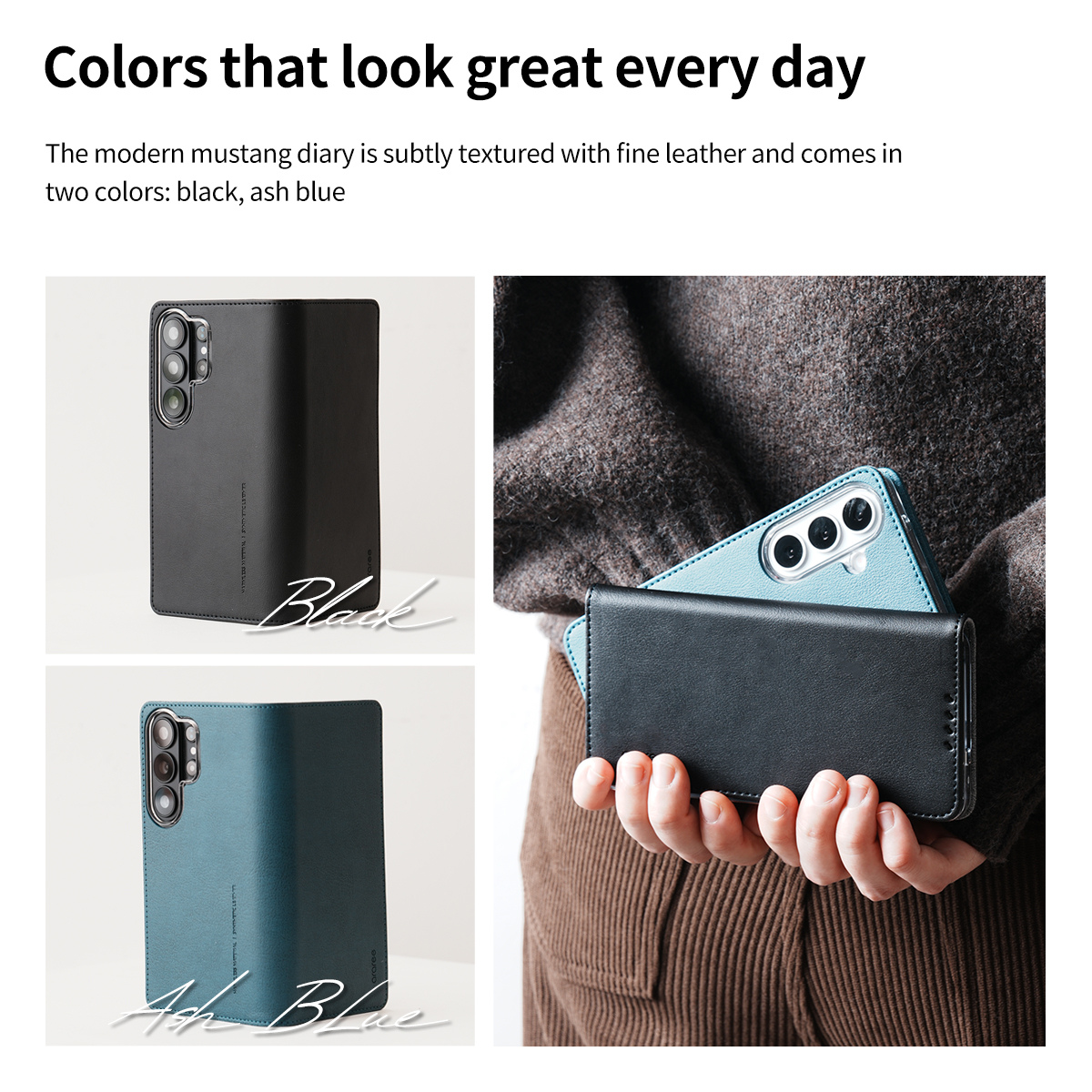 حافظة "اراري Diary" حافظة  سامسونج جالكسي  ألترا  رماد أزرق