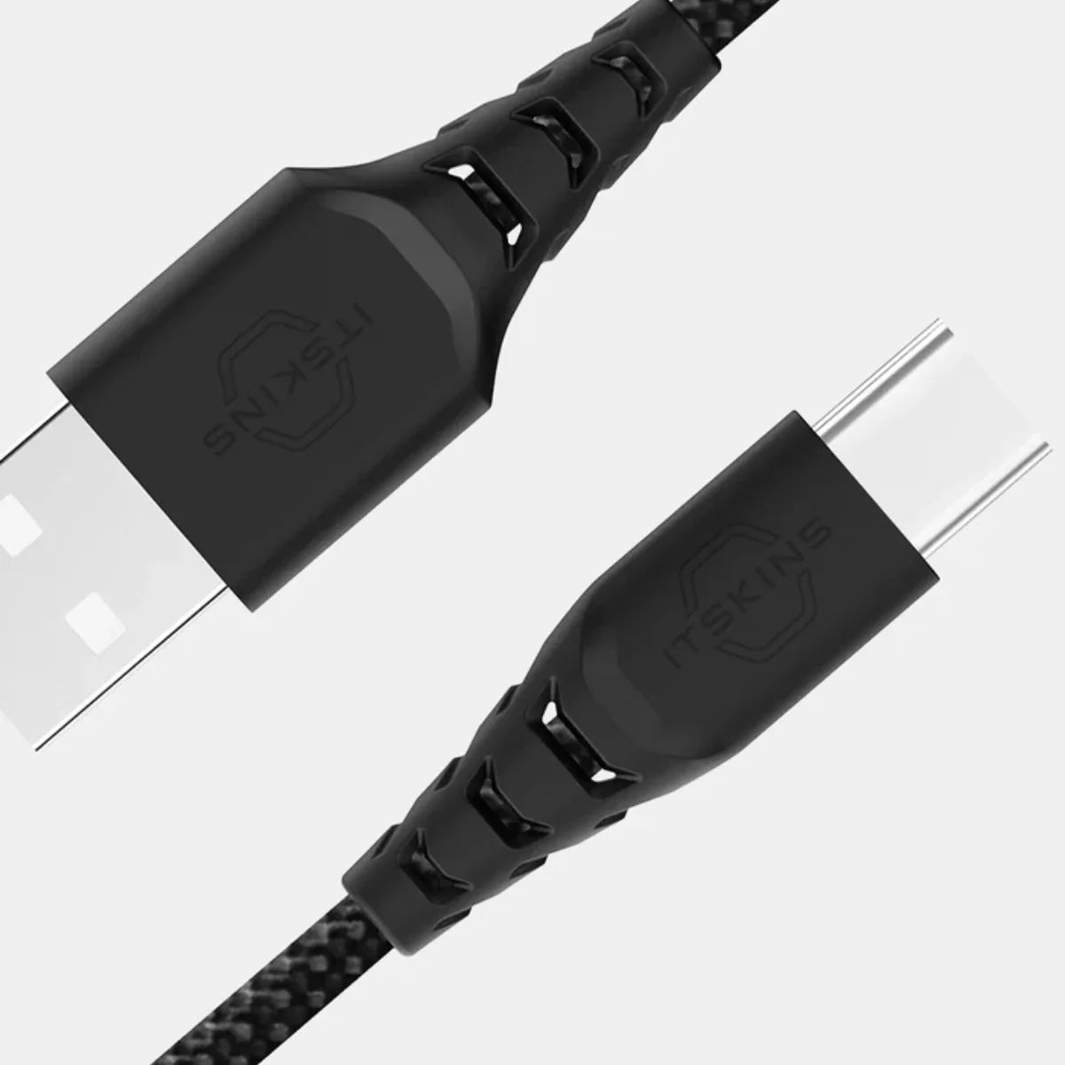 Itskins Hybrid Cable - 60W / USB-A / USB-C / 2 Meter / Black