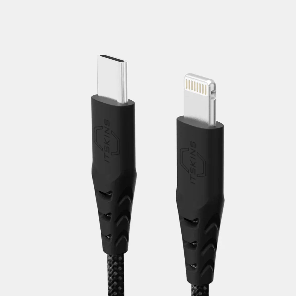 Itskins Hybrid Cable - 27W / USB-C / Lightning / 2 Meter / Black