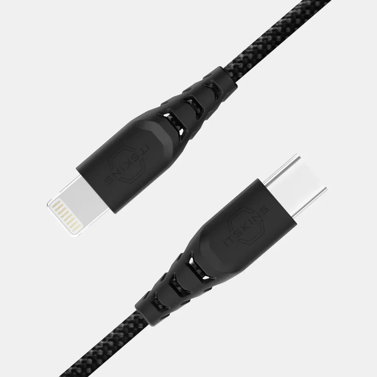 Itskins Hybrid Cable - 27W / USB-C / Lightning / 2 Meter / Black