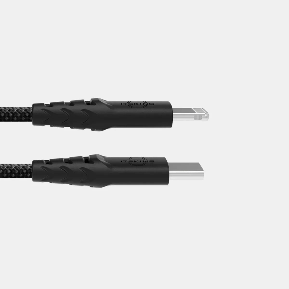Itskins Hybrid Cable - 27W / USB-C / Lightning / 2 Meter / Black