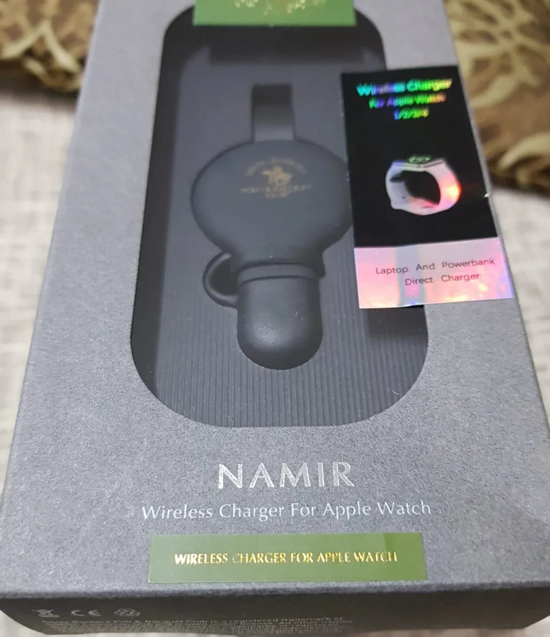 Santa Barbara Polo And Racquet Namir Wireless Charger For Apple Watch - Black