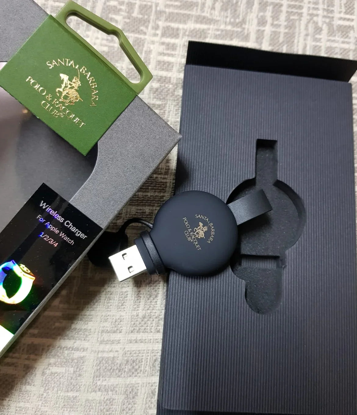 Santa Barbara Polo And Racquet Namir Wireless Charger For Apple Watch - Black