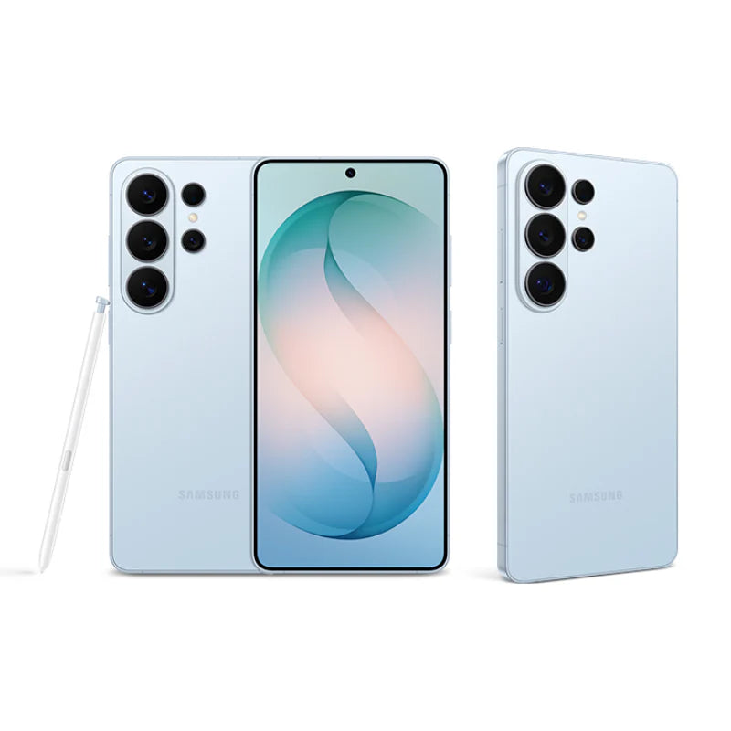 Bundle Offer - Samsung Galaxy S26 Ultra - 512GB / 6.9" Quad HD+ / Wi-Fi / 5G / Sky Blue - Mobile + Samsung Galaxy S26 Ultra Clear Magnet Case - Transparent + Elephant Horn HD Clear Premium Tempered Glass For Samsung Galaxy S26 Ultra - Clear