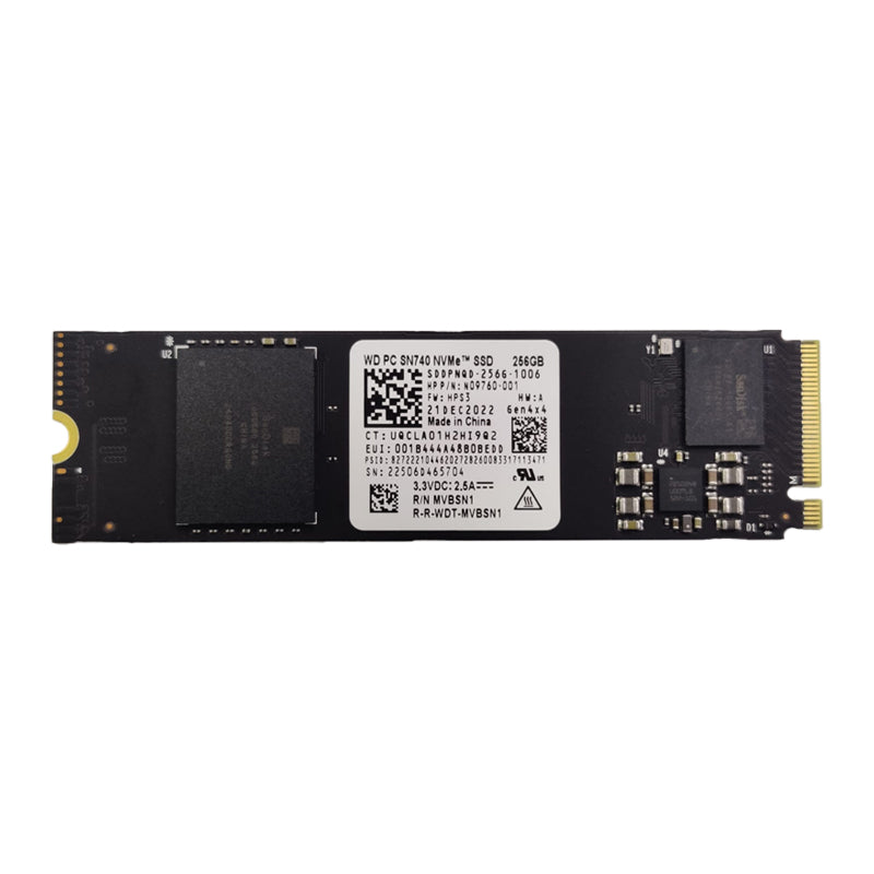 WD PC SN740 M.2 PCIe NVMe SSD - 256GB / M.2 2280 / PCIe 4.0 / Open - SSD (Solid State Drive)