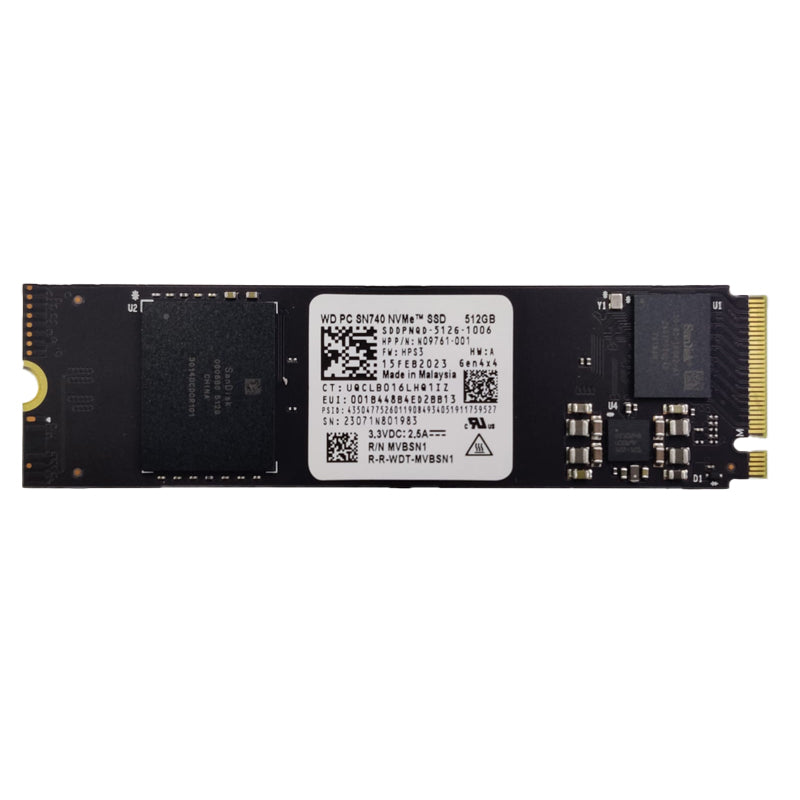 WD PC SN740 M.2 PCIe NVMe SSD - 512GB / M.2 2280 / PCIe 4.0 / Open - SSD (Solid State Drive)