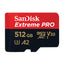 SanDisk Extreme برو microSDXC UHS-I بطاقة مع محول - 512 جيجابايت / فوق إلى 200 ميجابايت/ثانية