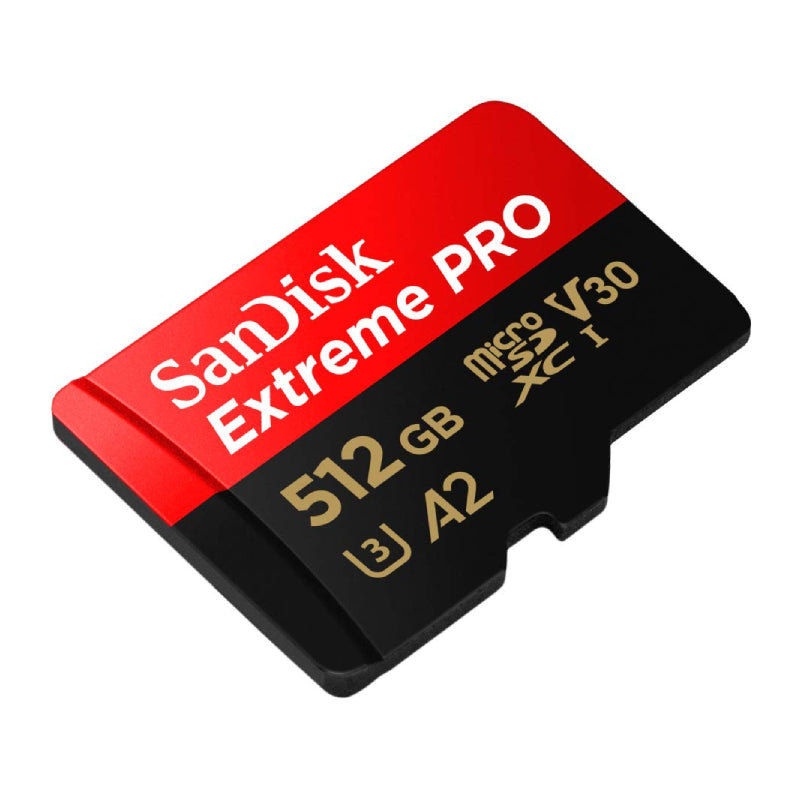 SanDisk Extreme PRO microSDXC UHS-I CARD with Adapter - 512GB /  Up to 200 MB/s