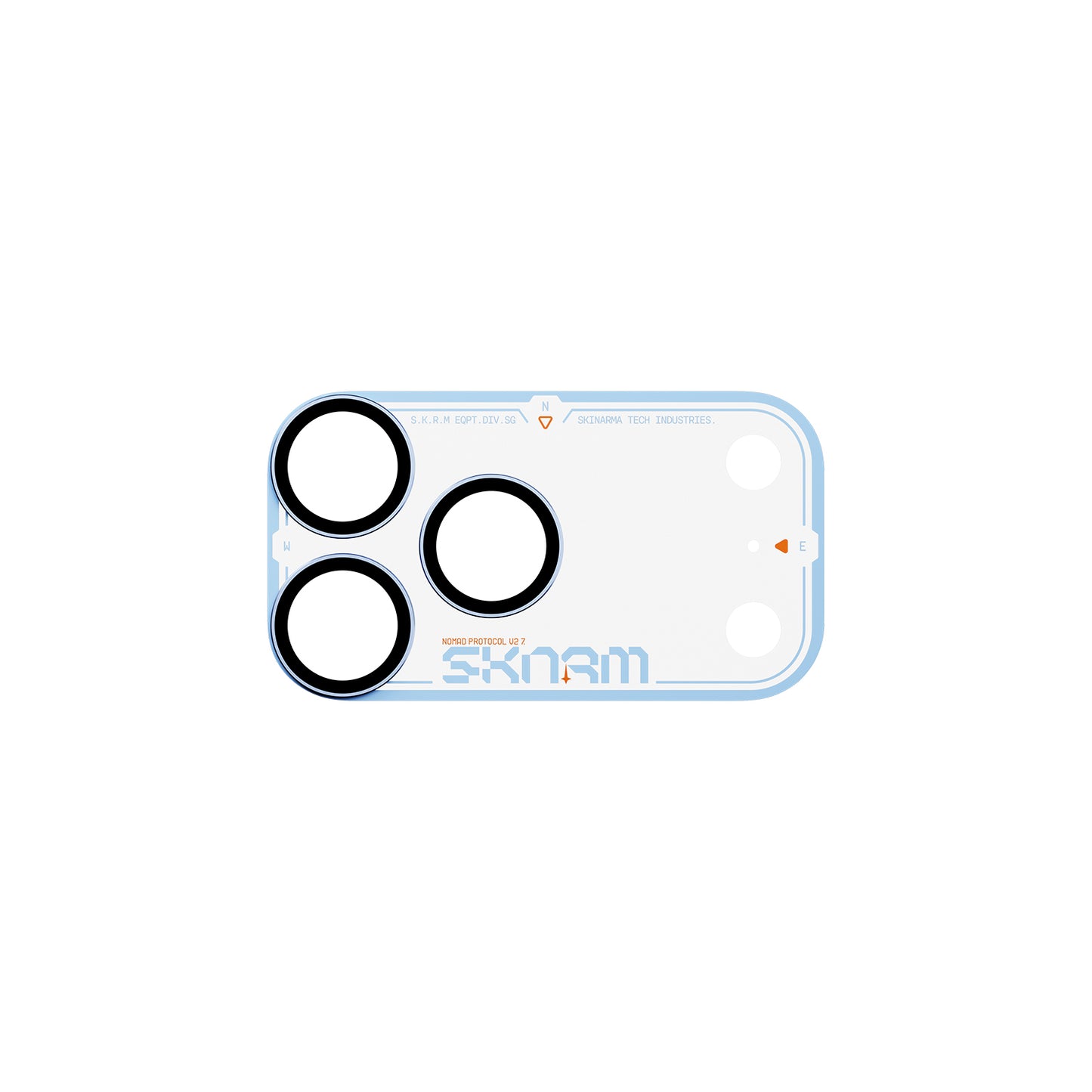 Skinarma Iphone 18 Pro Aluminium Camera Lens Protector With Ionix™ Glass - Atlas - Blue