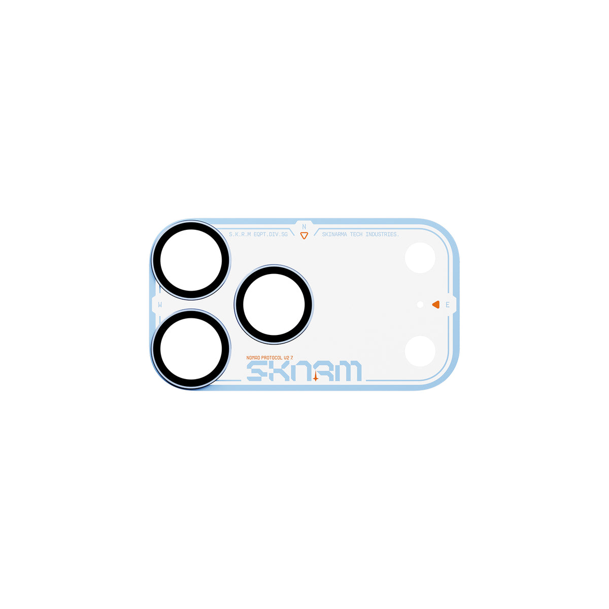 Skinarma Iphone 18 Pro Max Aluminium Camera Lens Protector With Ionix™ Glass - Atlas - Blue