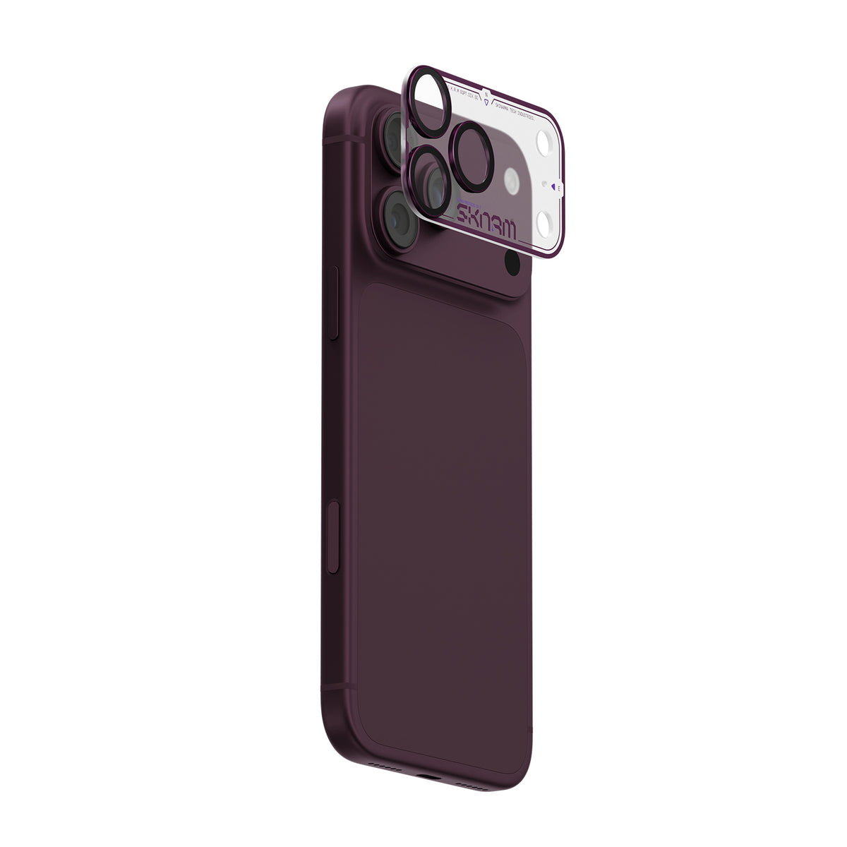 Skinarma Iphone 18 Pro Max Aluminium Camera Lens Protector With Ionix™ Glass - Atlas - Burgundy