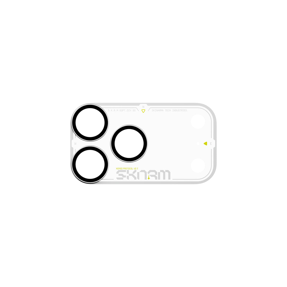 Skinarma Iphone 18 Pro Aluminium Camera Lens Protector With Ionix™ Glass - Atlas - White