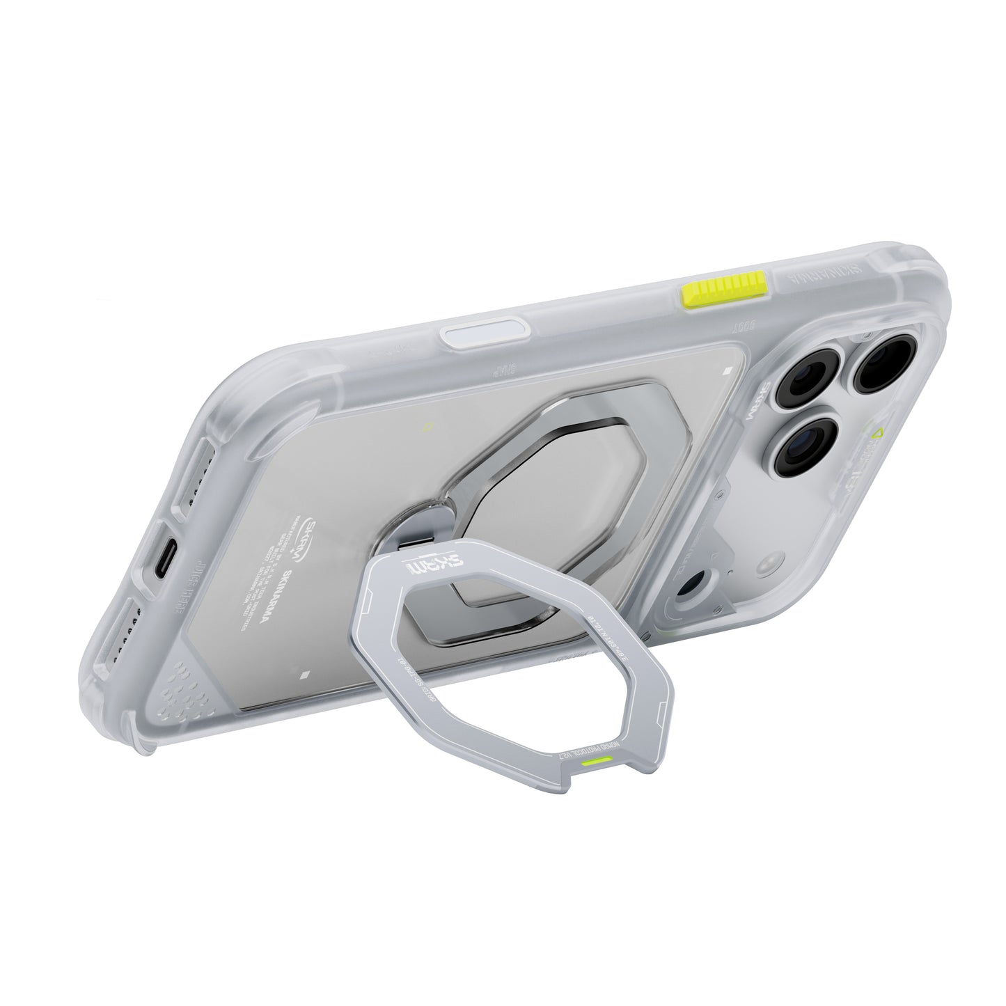 SkinArma Saturn MagSafe Case With Rotating Kick-Stand for iPhone 18 Pro - Frost