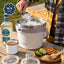 Buzio Insulated Ice Bucket with Lid Scoop Tongs and 2 Cups - 7L / White