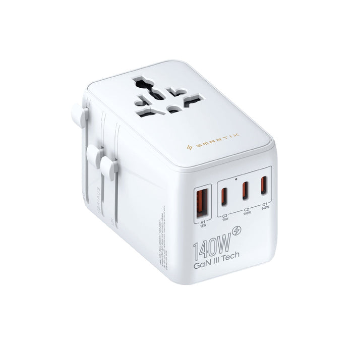 Smartix Premium International Travel Adapter - 140W / USB-A / USB-C ...