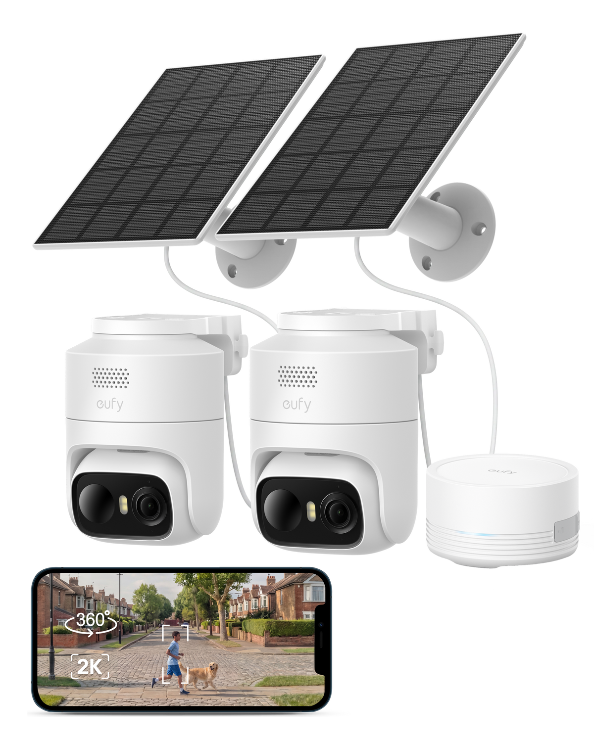 eufyCam C37 2 Pack and HomeBase Mini Bundle - White