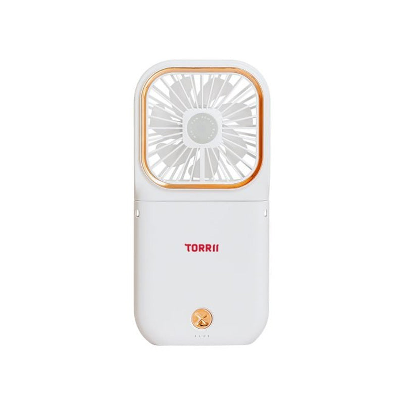 Torrii Cool Foldable Neck Fan with Powerbank - 3000mAh / White